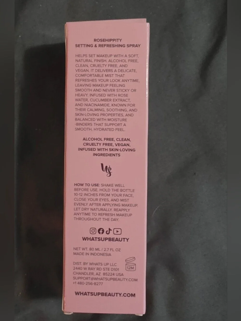 What's Up Beauty Rosehippity Setting & Refreshing Spray — 2.7fl Oz BNIB